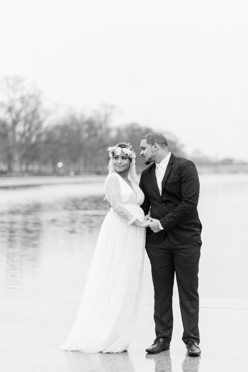 Wedding Photographers in Maryland Washington DC Maternity Session Lincoln Memorial