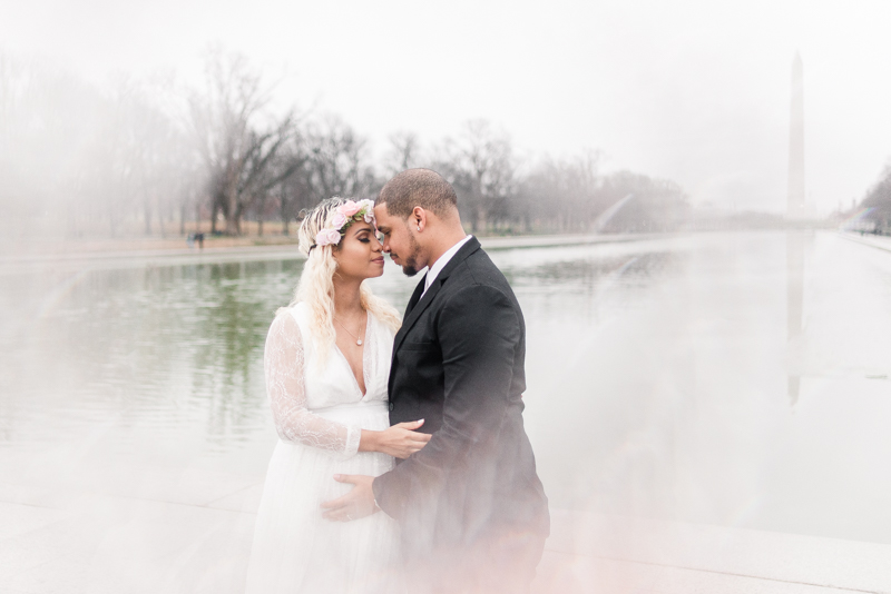 Wedding Photographers in Maryland Washington DC Maternity Session Lincoln Memorial