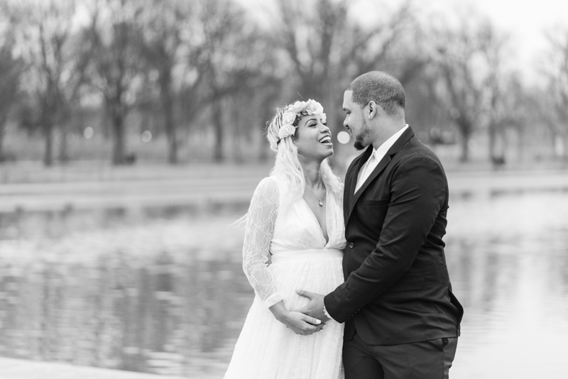 Wedding Photographers in Maryland Washington DC Maternity Session Lincoln Memorial