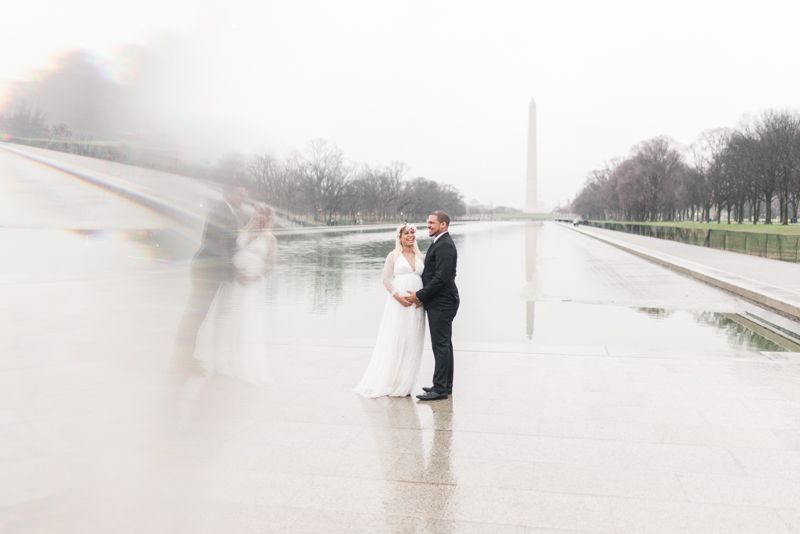 Wedding Photographers in Maryland Washington DC Maternity Session Lincoln Memorial