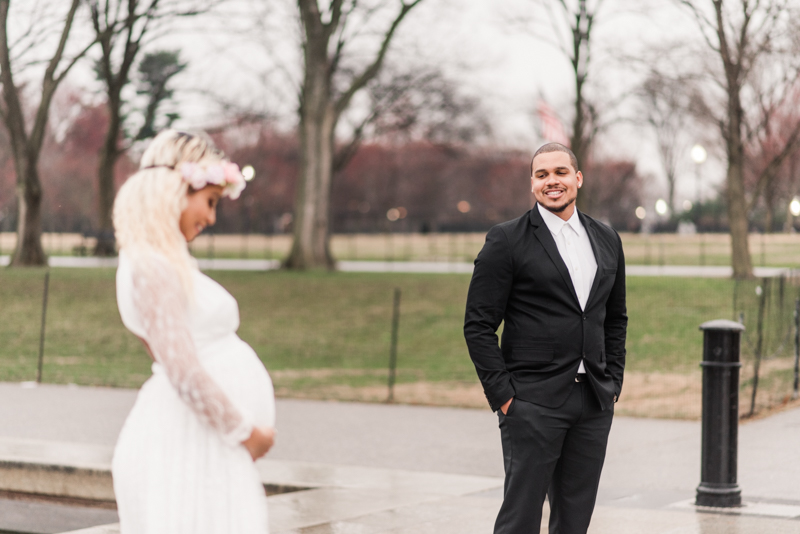 Wedding Photographers in Maryland Washington DC Maternity Session Lincoln Memorial