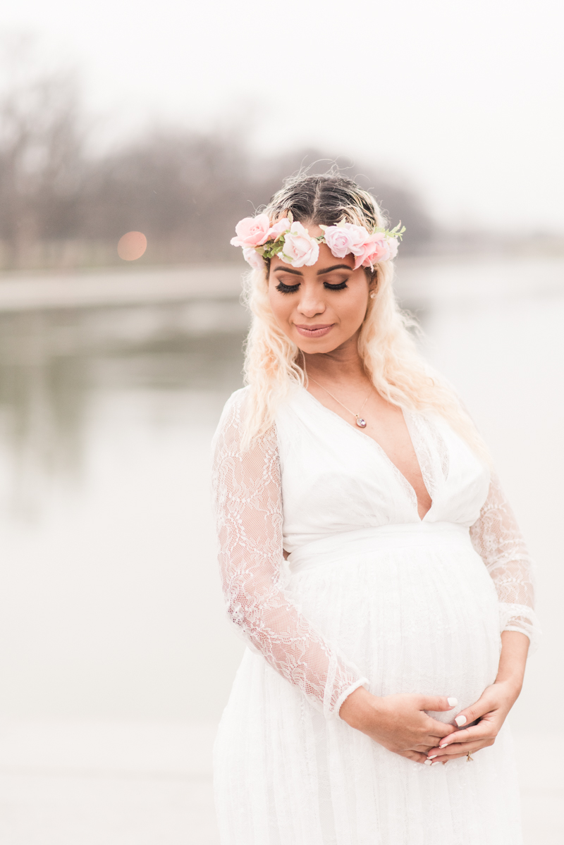 Wedding Photographers in Maryland Washington DC Maternity Session Lincoln Memorial