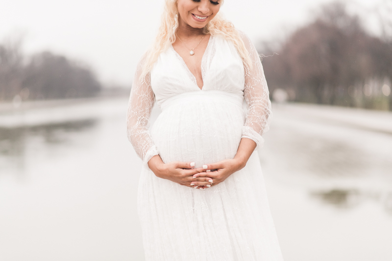 Wedding Photographers in Maryland Washington DC Maternity Session Lincoln Memorial