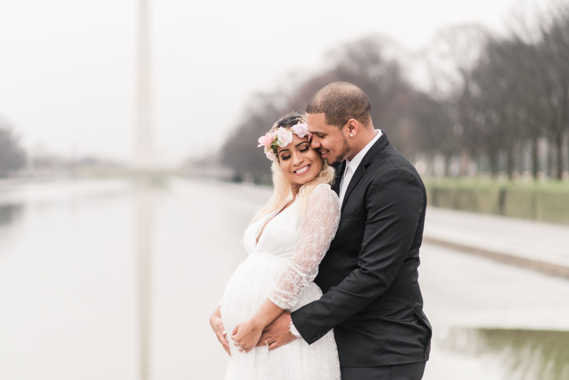 Wedding Photographers in Maryland Washington DC Maternity Session Lincoln Memorial