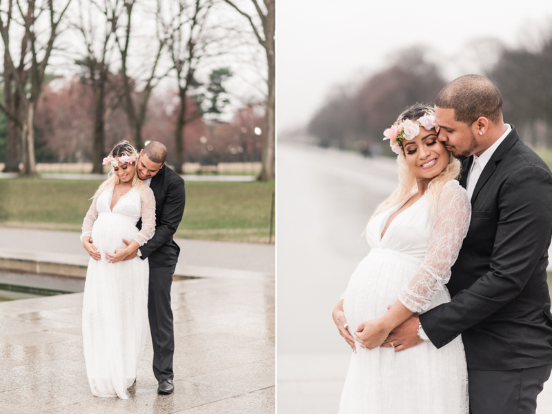 Wedding Photographers in Maryland Washington DC Maternity Session Lincoln Memorial