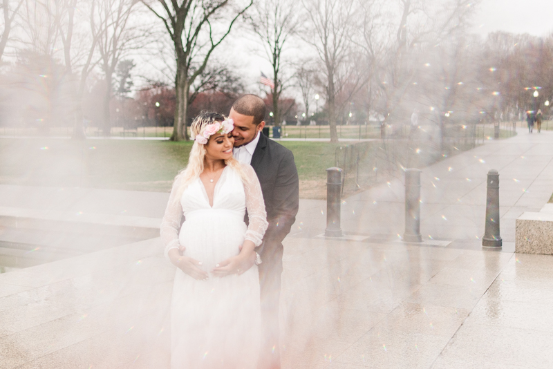 Wedding Photographers in Maryland Washington DC Maternity Session Lincoln Memorial