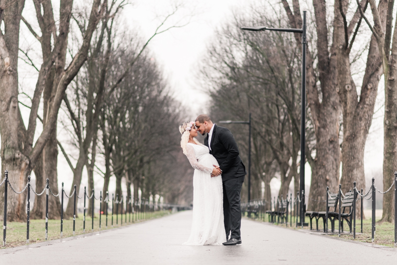 Wedding Photographers in Maryland Washington DC Maternity Session Lincoln Memorial