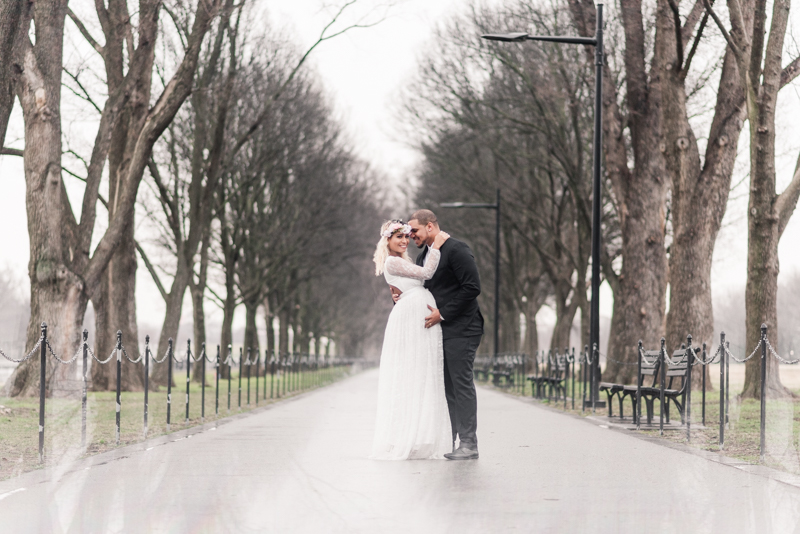 Wedding Photographers in Maryland Washington DC Maternity Session Lincoln Memorial