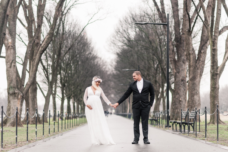 Wedding Photographers in Maryland Washington DC Maternity Session Lincoln Memorial