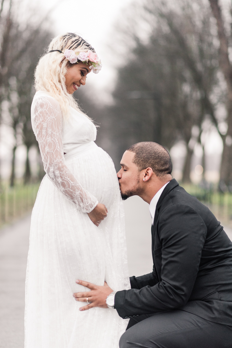 Wedding Photographers in Maryland Washington DC Maternity Session Lincoln Memorial