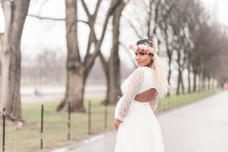 Wedding Photographers in Maryland Washington DC Maternity Session Lincoln Memorial