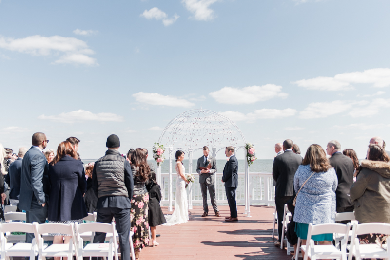 Wedding Photographers in Maryland Celebrations at the Bay Spring Bride and Groom