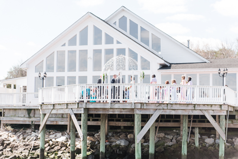 Wedding Photographers in Maryland Celebrations at the Bay Spring Bride and Groom