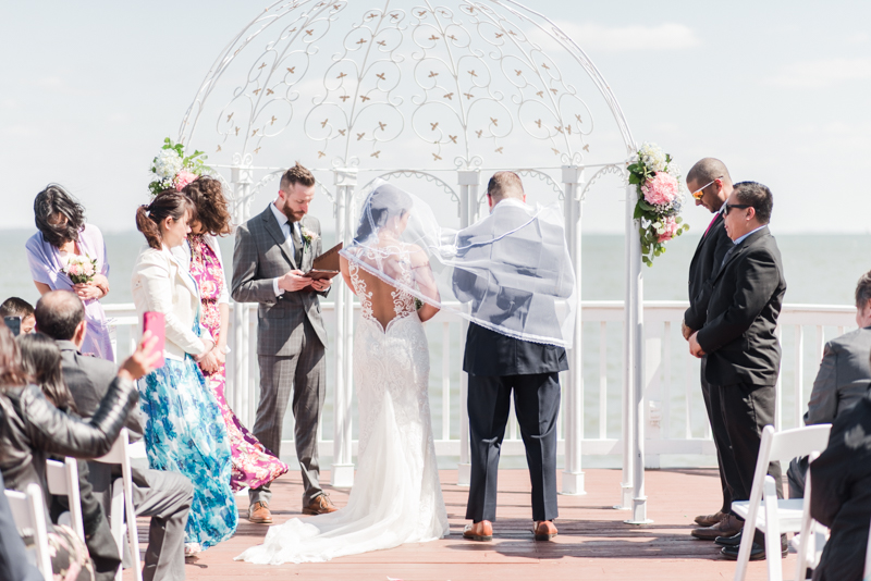 Wedding Photographers in Maryland Celebrations at the Bay Spring Bride and Groom