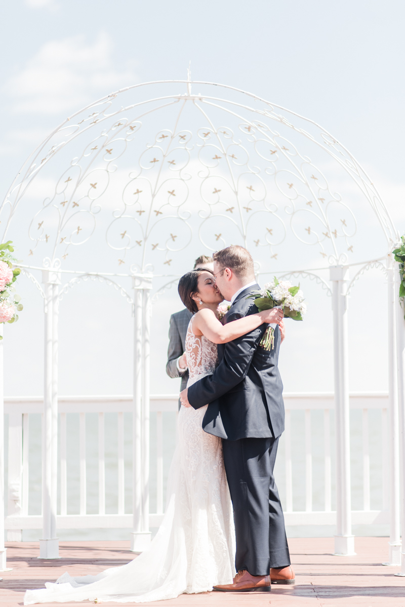 Wedding Photographers in Maryland Celebrations at the Bay Spring Bride and Groom