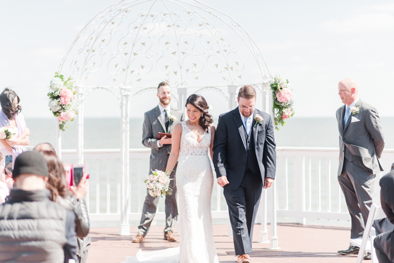 Wedding Photographers in Maryland Celebrations at the Bay Spring Bride and Groom