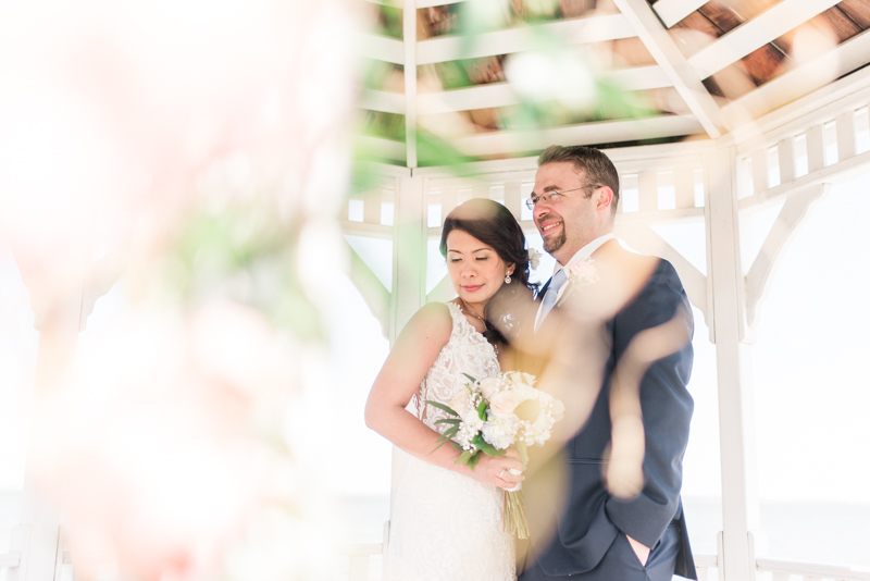 Wedding Photographers in Maryland Celebrations at the Bay Spring Bride and Groom