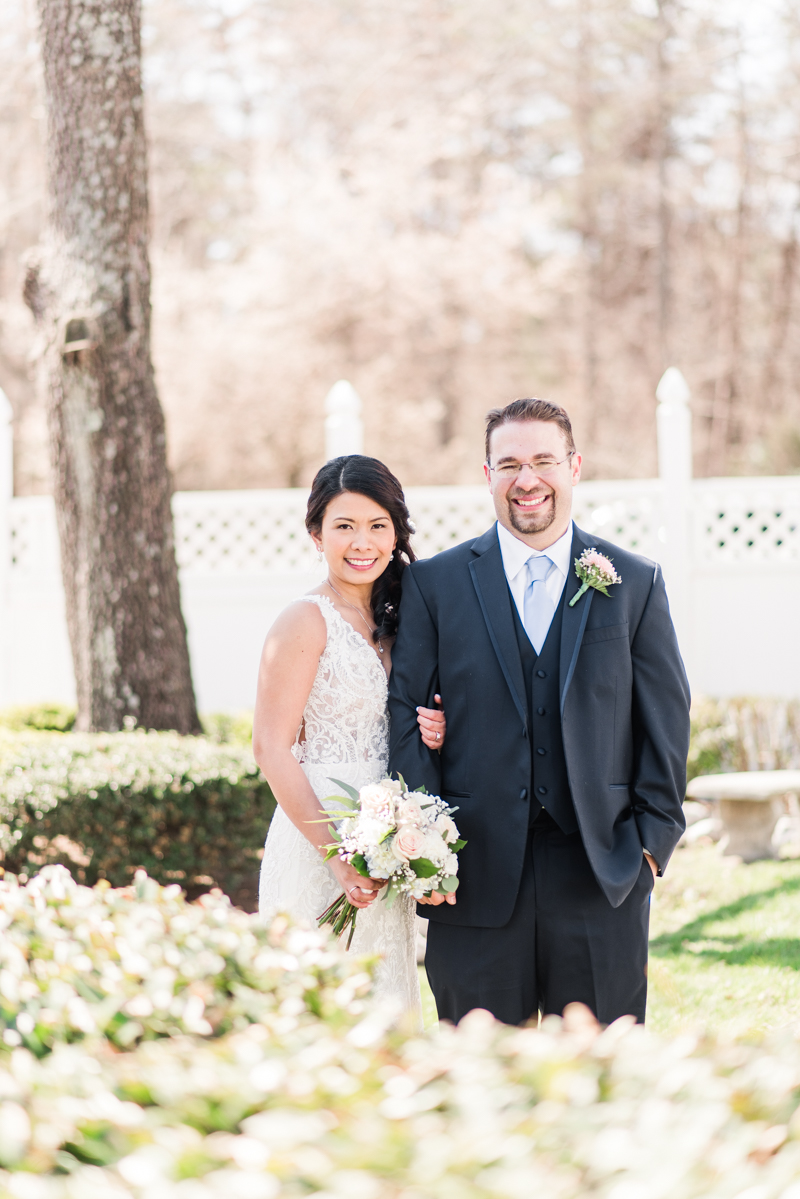 Wedding Photographers in Maryland Celebrations at the Bay Spring Bride and Groom