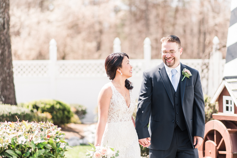 Wedding Photographers in Maryland Celebrations at the Bay Spring Bride and Groom