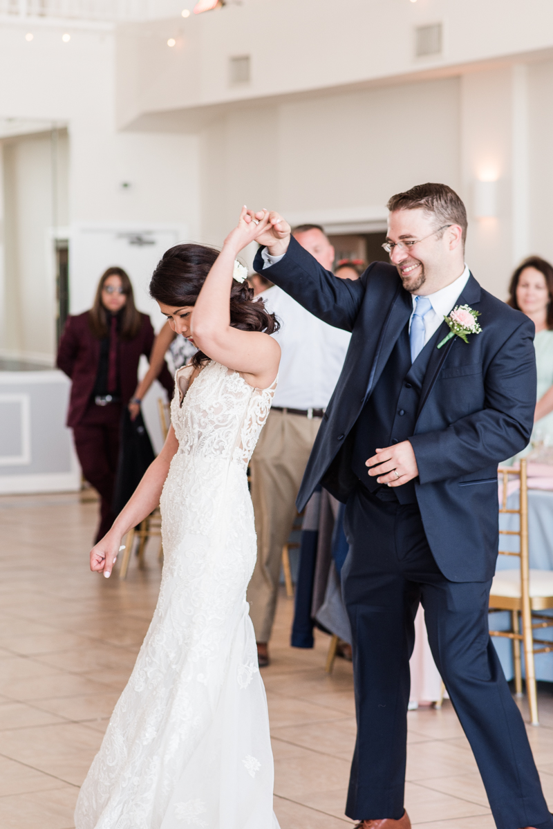 Wedding Photographers in Maryland Celebrations at the Bay Spring Bride and Groom