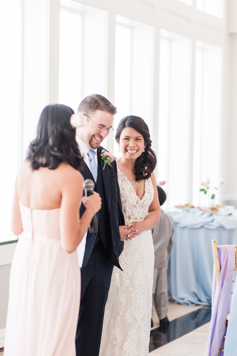 Wedding Photographers in Maryland Celebrations at the Bay Spring Bride and Groom