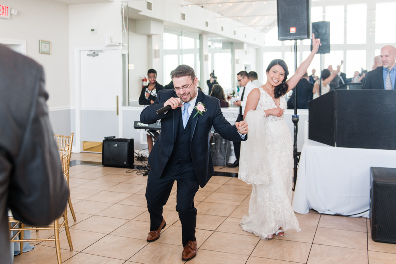 Wedding Photographers in Maryland Celebrations at the Bay Spring Bride and Groom