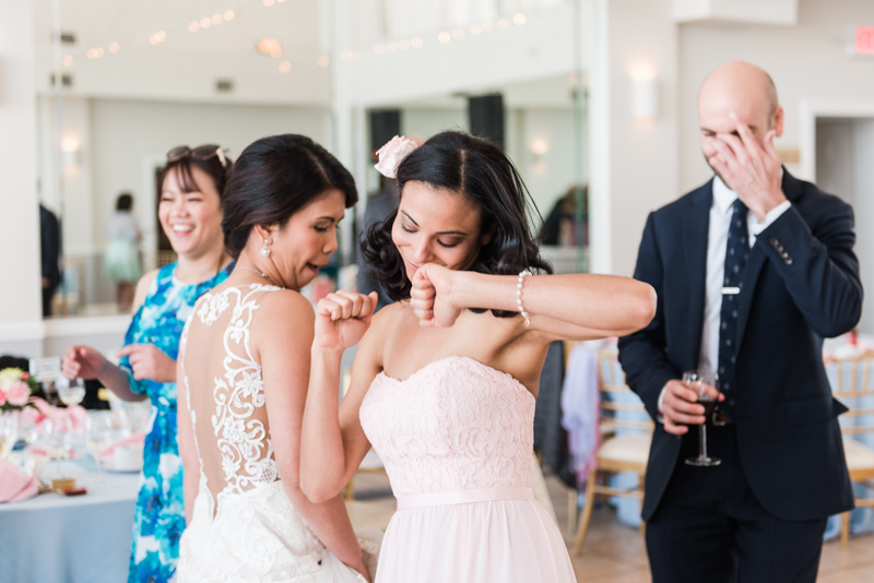 Wedding Photographers in Maryland Celebrations at the Bay Spring Bride and Groom