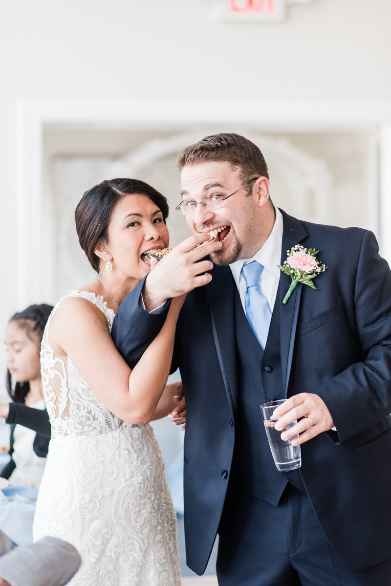 Wedding Photographers in Maryland Celebrations at the Bay Spring Bride and Groom