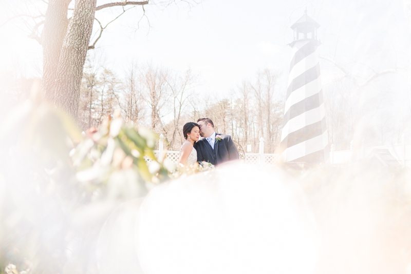 Wedding Photographers in Maryland Celebrations at the Bay Spring Bride and Groom
