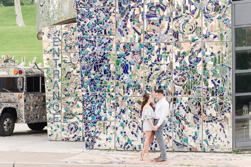 Wedding Photographers in Maryland Baltimore Engagement Federal Hill Visionary Art Museum