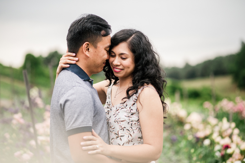 Wedding Photographers in Maryland Butterbee Farm Engagement Baltimore Flower Fields