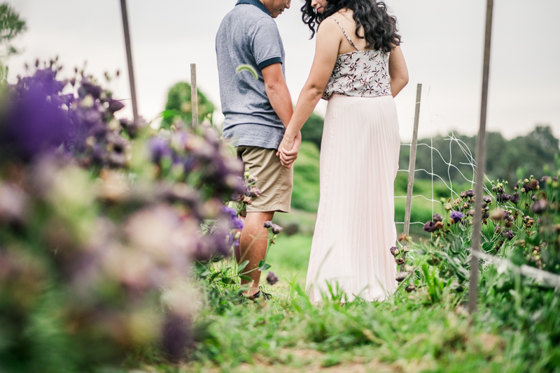 Wedding Photographers in Maryland Butterbee Farm Engagement Baltimore Flower Fields