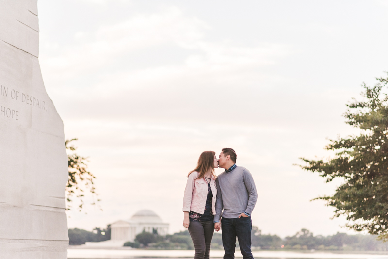 Maryland Wedding Photographers Washington DC Sunrise Engagement Session Tidal Basin