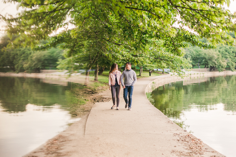 Maryland Wedding Photographers Washington DC Sunrise Engagement Session Tidal Basin Prism