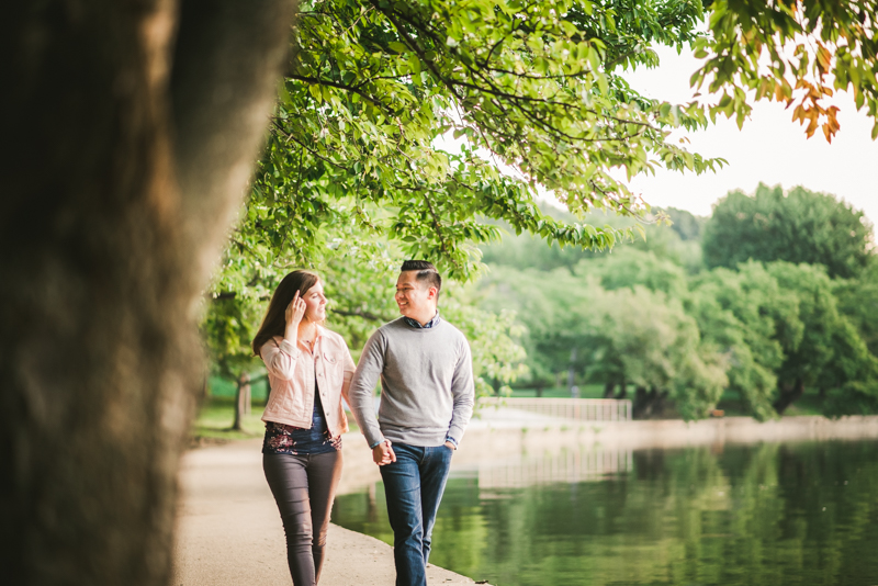 Maryland Wedding Photographers Washington DC Sunrise Engagement Session Tidal Basin