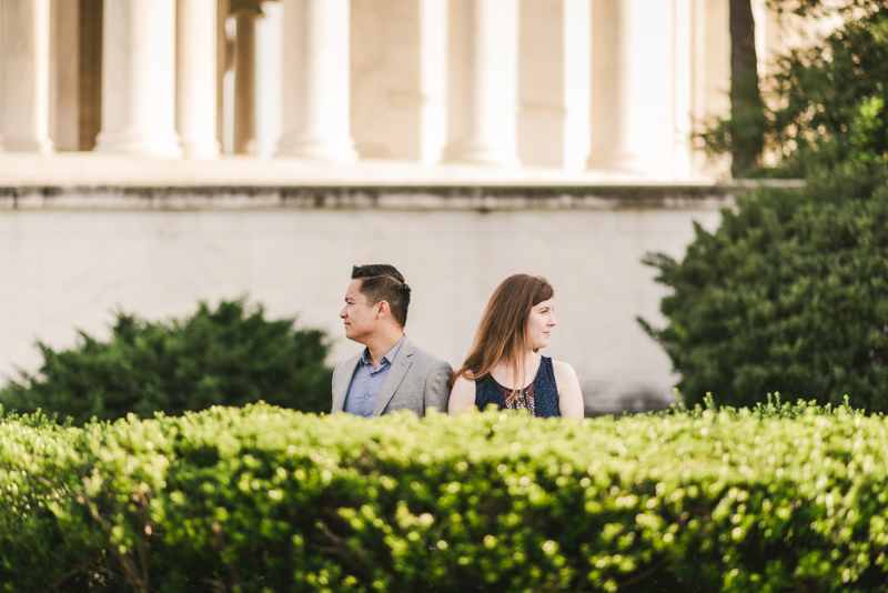 Maryland Wedding Photographers Washington DC Sunrise Engagement Session Jefferson Memorial