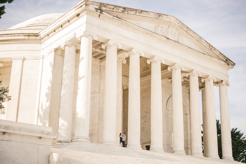 Maryland Wedding Photographers Washington DC Sunrise Engagement Session Jefferson Memorial