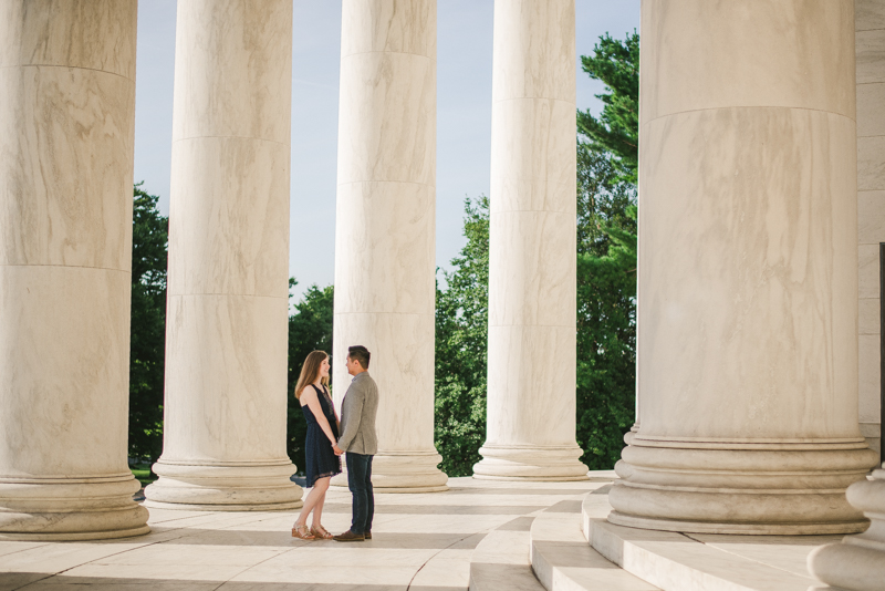 Maryland Wedding Photographers Washington DC Sunrise Engagement Session Jefferson Memorial