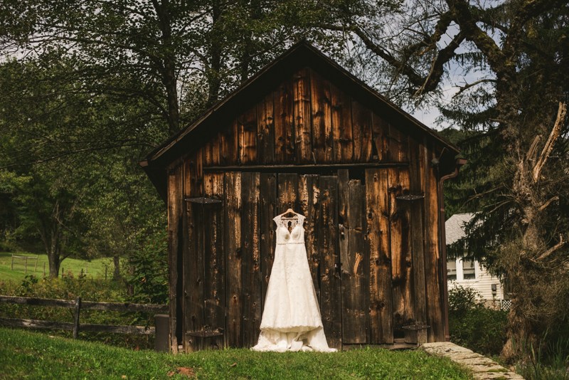 Chanteclaire Farm Wedding Photographer Friendsville Maryland Dress