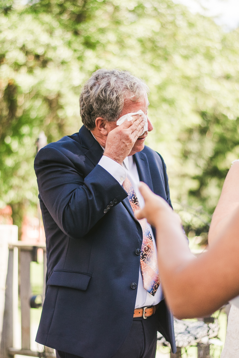 Chanteclaire Farm Wedding Photographer Friendsville Maryland father daughter first look