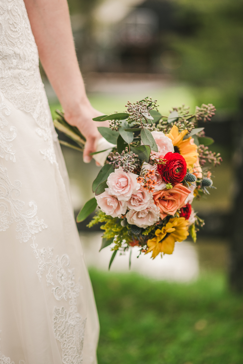 Chanteclaire Farm Wedding Photographer Friendsville Maryland Bridal Bouquet Farmhouse Fete