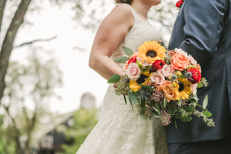 Chanteclaire Farm Wedding Photographer Friendsville Maryland Bridal Bouquet Farmhouse Fete