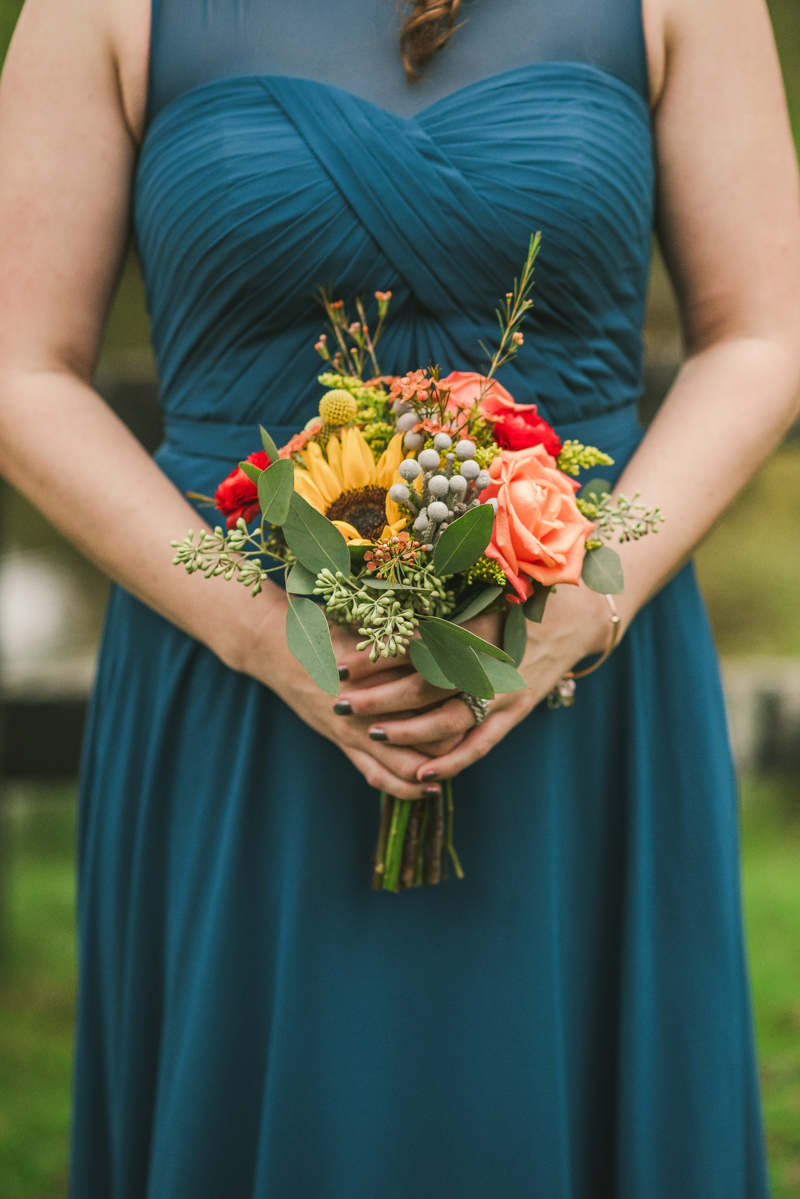 Chanteclaire Farm Wedding Photographer Friendsville Maryland Bridal Bouquet Farmhouse Fete