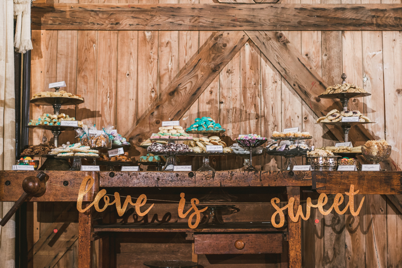 Chanteclaire Farm Wedding Photographer Friendsville Maryland Reception Italian Cookie Table