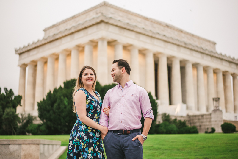 Maryland Wedding Photographers Washington DC Engagement Session Lincoln Memorial
