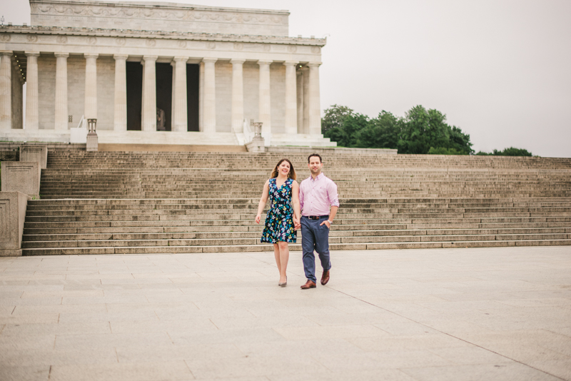 Maryland Wedding Photographers Washington DC Engagement Session Lincoln Memorial