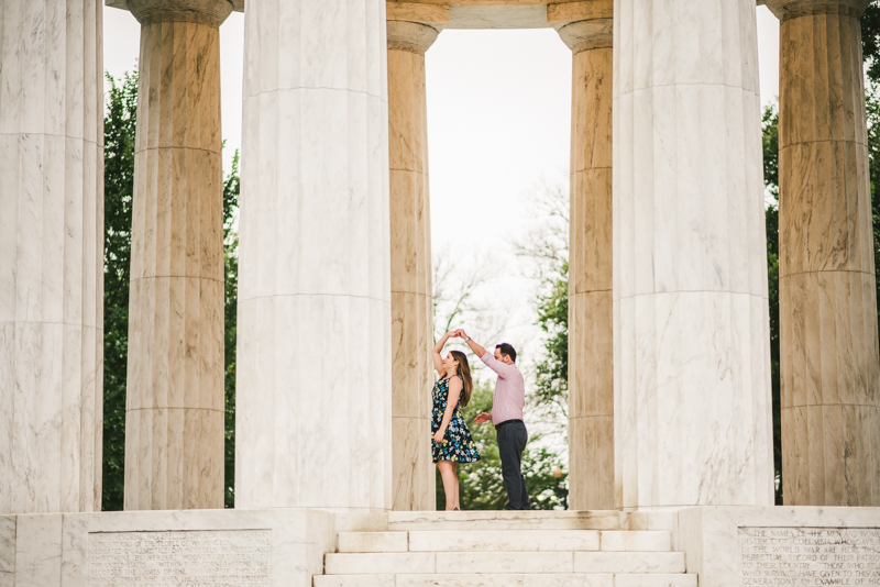 Maryland Wedding Photographers Washington DC Engagement Session War Memorial