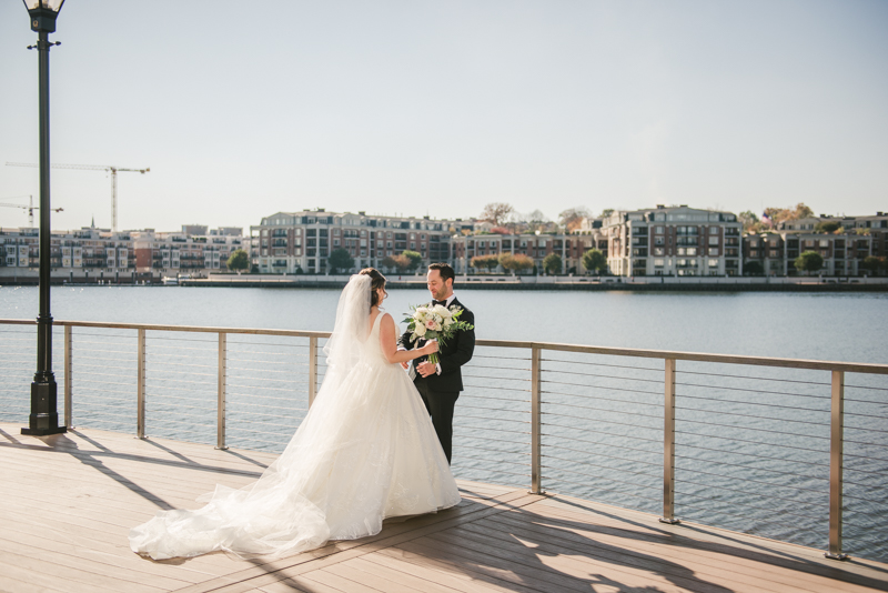 Wedding Photographers in Maryland Mt Washington Mill Dye House Baltimore Four Seasons First Look Inner Harbor