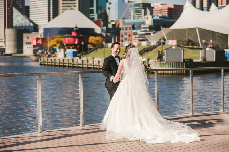 Wedding Photographers in Maryland Mt Washington Mill Dye House Baltimore Four Seasons First Look Inner Harbor