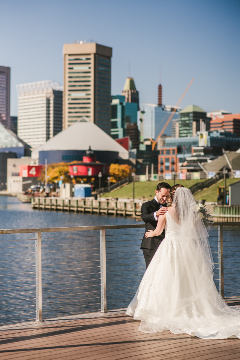 Wedding Photographers in Maryland Mt Washington Mill Dye House Baltimore Four Seasons First Look Inner Harbor